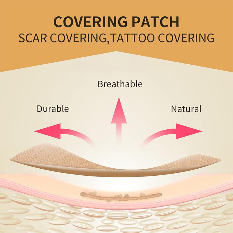 Skin Invisible Concealer Patch Sticker Breathable Tattoo Scar Cover Waterproof Skin-Friendly Silicone Tape Simulation Skin Stick