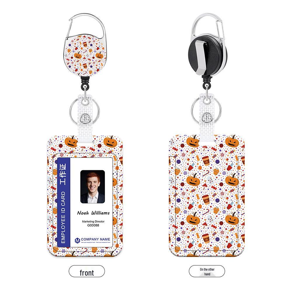 Halloween Retractable UV-Printed Lanyard ID & Badge Holder