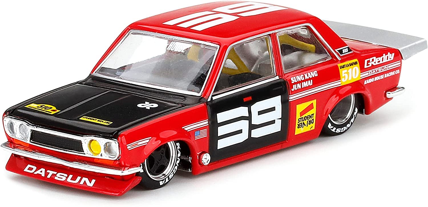 

MINI GT Datsun 510 Pro Street Red KAIDO HOUSE Datsun 510 Pro Street OG Red LHD KHMG003 1/64 [Used] червоний