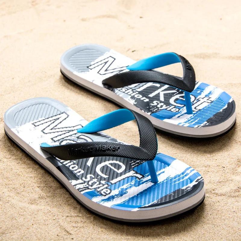 Fashion EVA Soft Bottomed Men's Flip Flops  Summer Anti Slip Men's Slippers Casual Beach Sandals