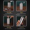 Portable Hand-cranked Coffee Grinder with 304 Stainless Steel and Wood Grain Finish