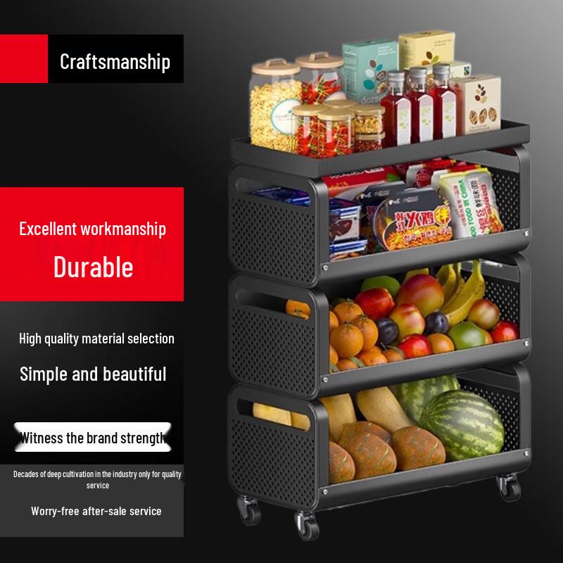 

Beifu 3-Tier Rolling Kitchen Storage Cart