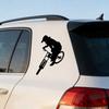 Downhill Mountainbike-Strecke Vinyl-Aufkleber, Radsport-Abenteuer-Sticker für SUV LKW Van, Wasserdichte Auto-Außen-Dekoration