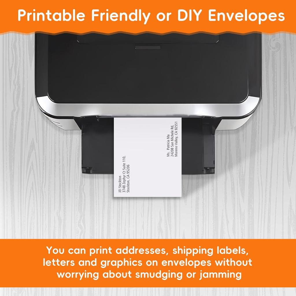 50 Pack 6x9 Envelopes Self Seal, White Catalog Mailing Envelopes 6 x 9 Manilla Envelopes for Mailing, Organize, Storage, Home, Office Business