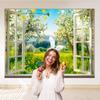 Spring Photography Backdrop Garden Landscape Outside The Window Back Drop Flowers Blooming Decor Backgroud Photo Booth Props
