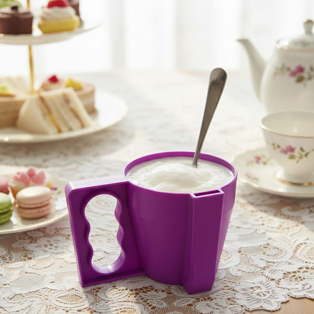 Drip-proof Ice Cream Anti Freeze Cup with Spoon Slot Ergonomic Handle Ice Cream Sleeve Plastic Popsicles Insulated Cup Party