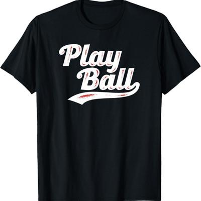 Cute Play Ball Baseball Mom T-Shirt