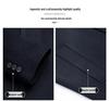Men's Single-Breasted Stand-Collar Wool Gabardine Trench Coat - Business Casual Long Jacket