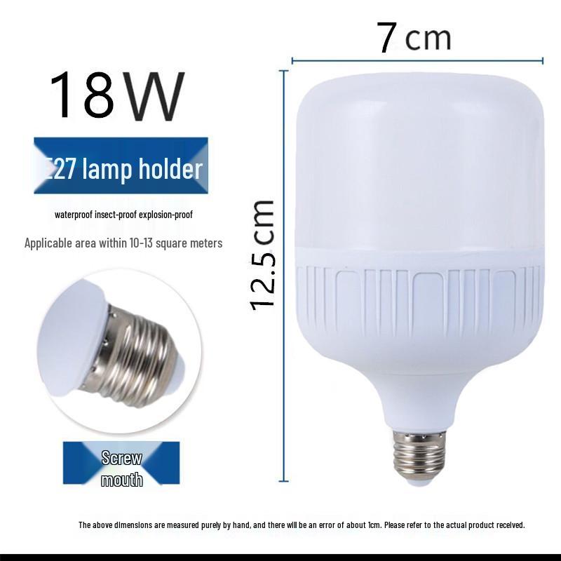 Super Bright T LED Bulb for Home - Energy-Saving, White Light, E27 Screw, B22 Bayonet