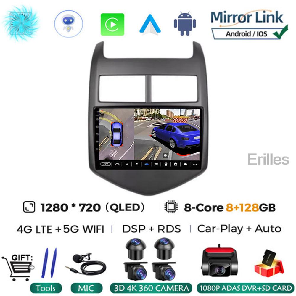 5G 2din Android 14 Car Radio Multimedia Player For Chevrolet Aveo 2 Sonic T300 Autoradio CarPlay Navigation GPS