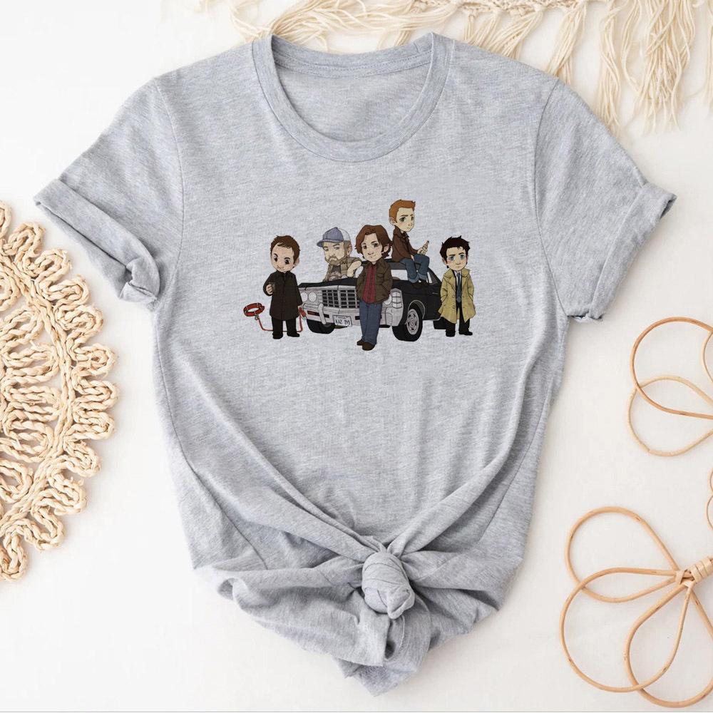 Supernatural t-shirt female Trendy streetwear 2000s Punk kawaii Comfortable t shirt 80s Grunge Psychedelic anime graphic kawaii