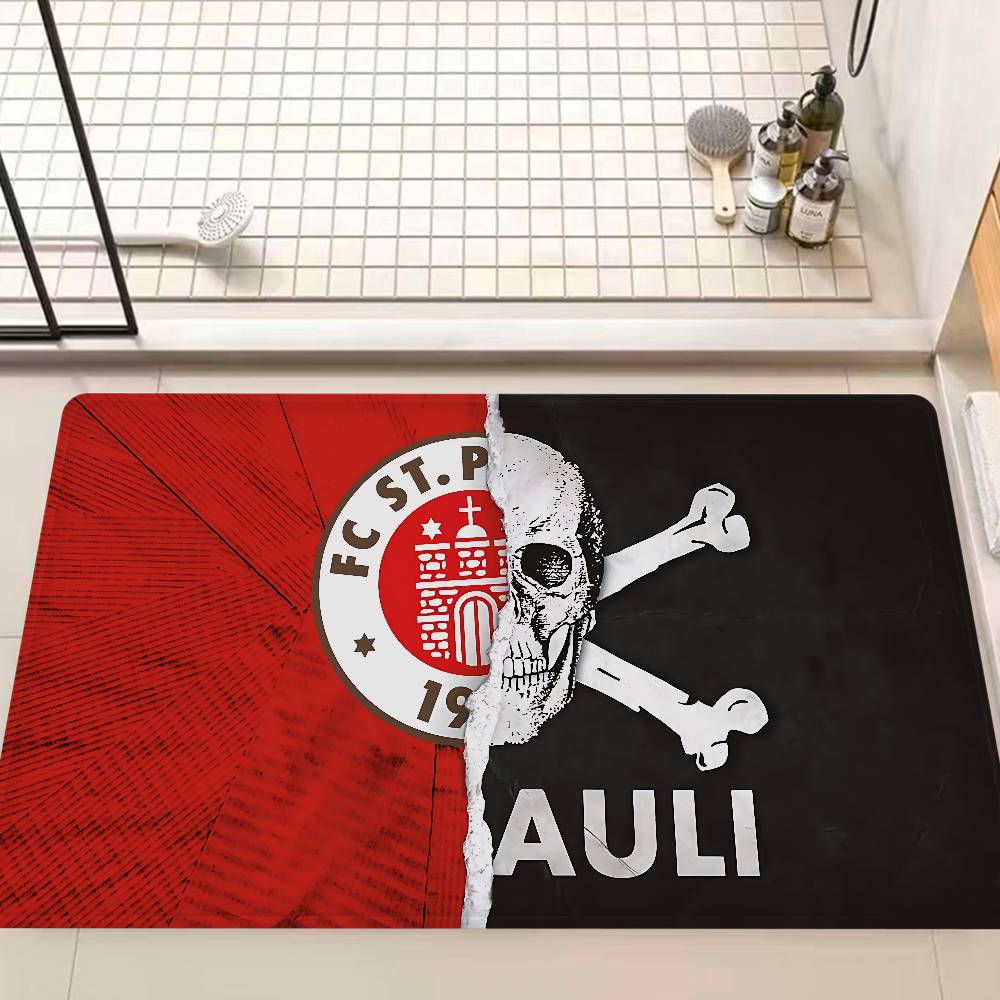 F-FC S-St. P-Pauli Bathroom Mat Anti-slip Absorb Water Long Strip Cushion Bedroon Mat Hotel Decor Mat