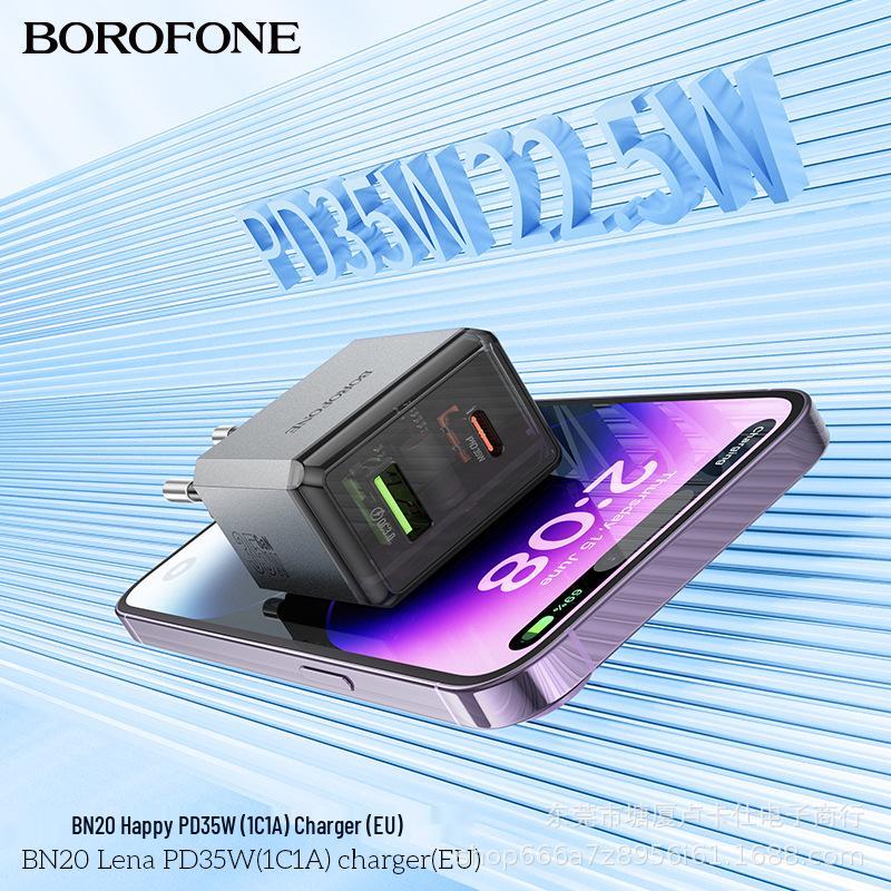 

BN20 EU Standard Dual Type-C PD35W Fast Charger Wall Adapter CE Certified Dual Port Single Head PD35W