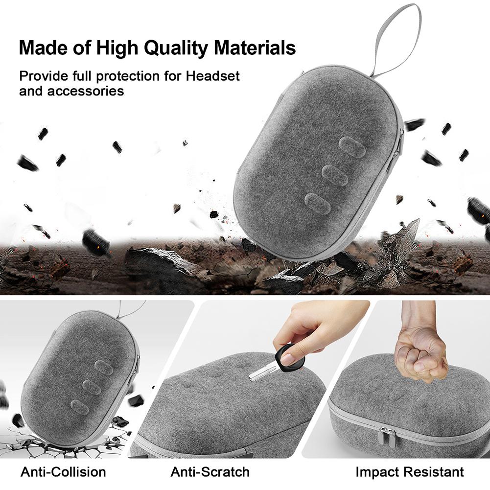 Portable EVA Case For Meta Quest 3 Travel Carrying Case VR Larger Capacity Storage Bag For Quest 3 Protective Bag VR Accessories