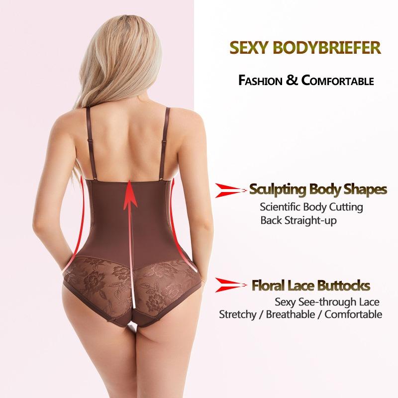 Women Shaping Bodysuit With Steel Ring Bra Tummy Control Butt Lifter Body Shaper