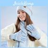 Wollmützen-Schal-Handschuh-Set Für Winterfrauen Mit Wärmeschutz