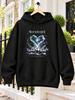 Westlife and You Raise Me Up Text Framing a Glowing Galaxy Heart, Music Notes and Four Stage Silhouettes, Centered Front Print Unisex Hoodie