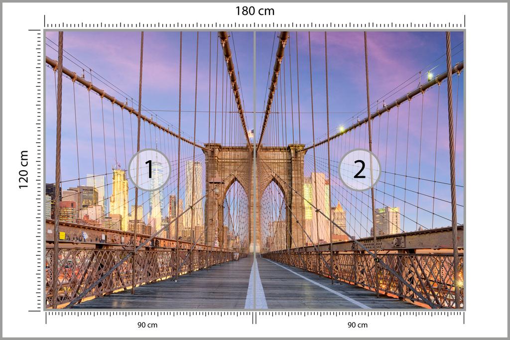 Photomural Brooklyn Bridge Ny Non-Woven 180x120