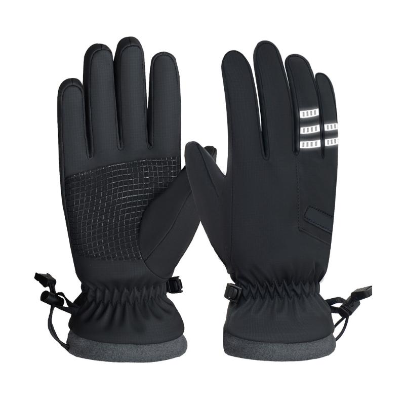 

All Weather Windproof Cycling Gloves Sensitive Design Insulated For Snowboarding Motorcycling Cold M