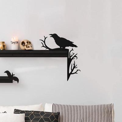 Decorations For Door Corner Door Corner Sign Metal Crow Door Topper Home Wall Decoration Elegant Waterproof Door Ornament For
