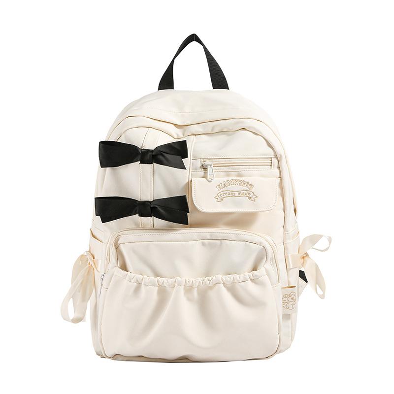 Schoolbag Backpack Women's Premium 1011 New Japanese School Bag Junior High School Girls College Student Bow Backpack