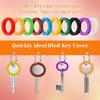 50/10Pcs Hollow Rubber Key Covers Key Caps Elastic Key Identifiers Covers Soft Silicone Key Protector Markers Key Accessories
