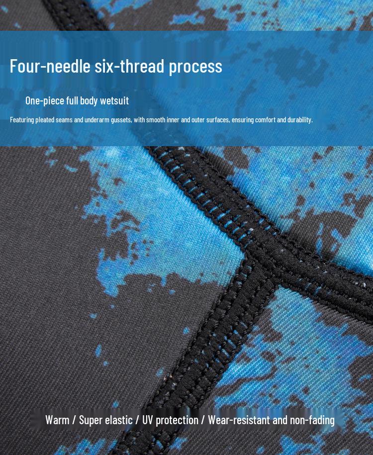 3MM Camouflage Superelastischer Herren Einteiler Surf- und Tauchanzug
