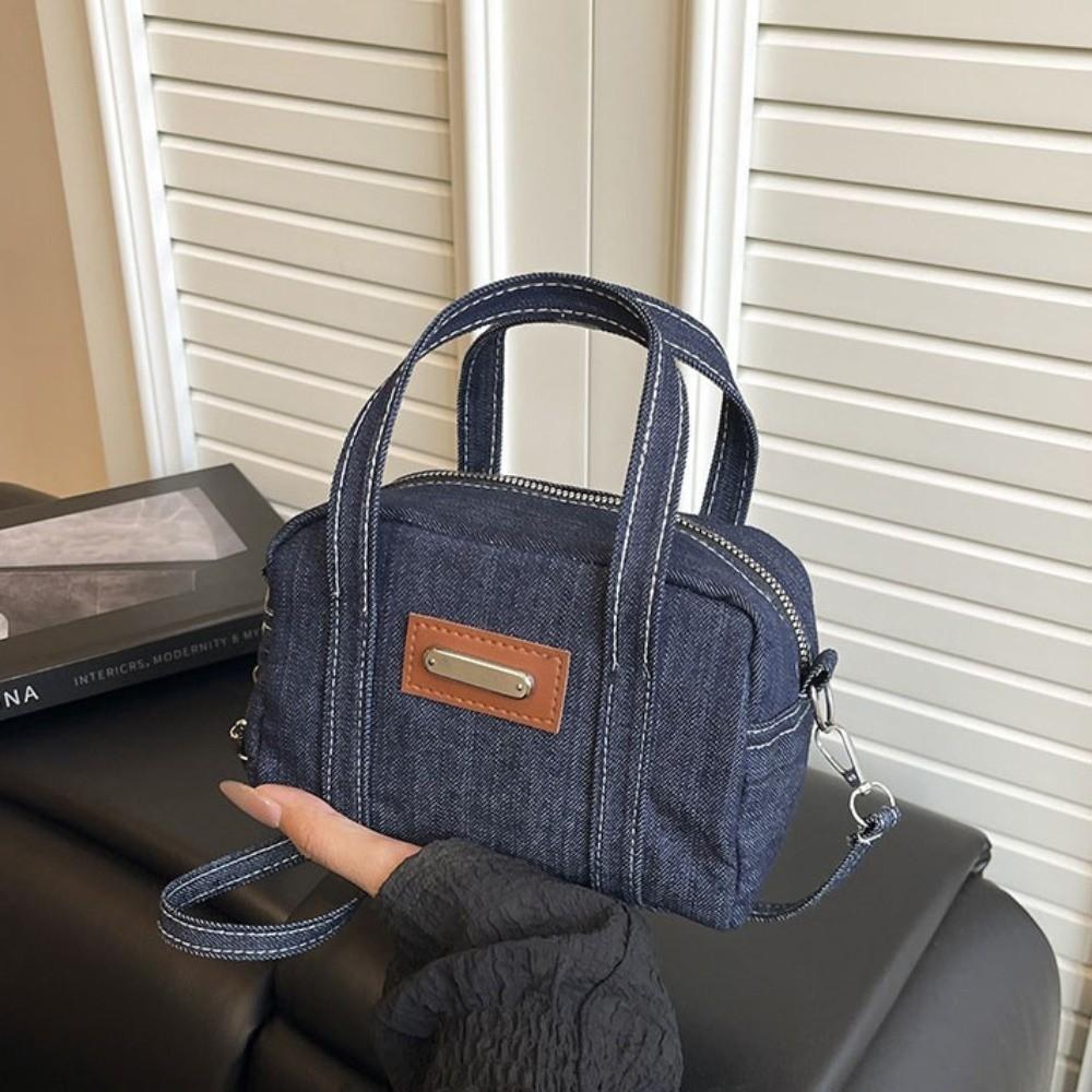 Street Style Denim Shoulder Bag Square Crossbody Bag Lightweight Women Handbag  Boy