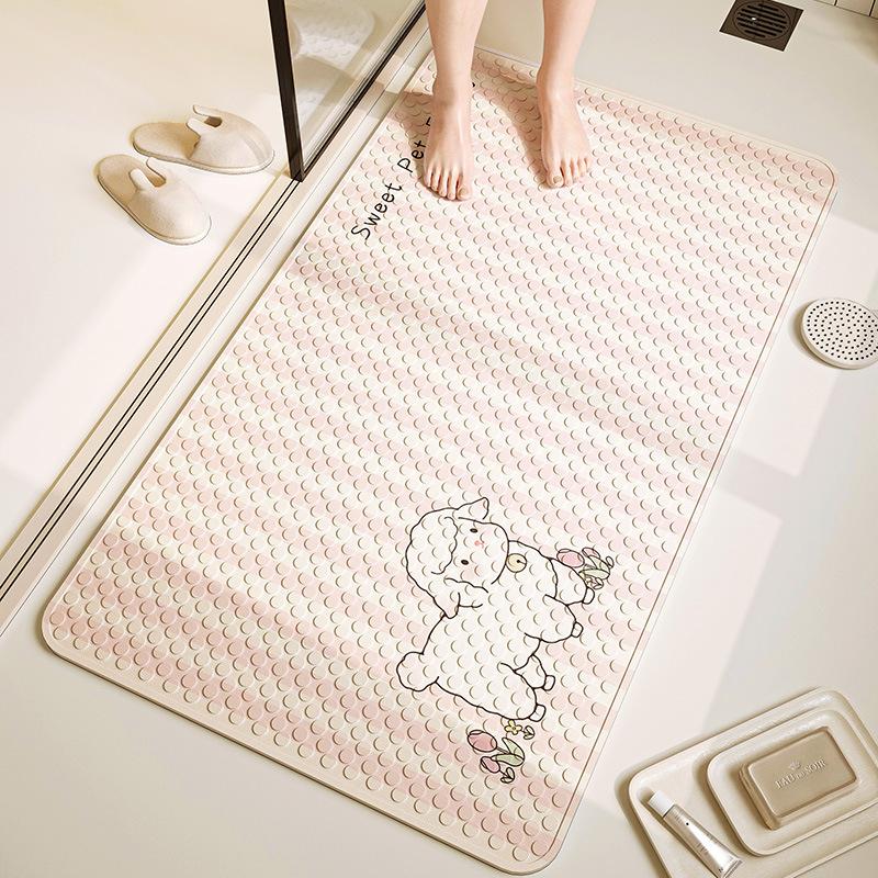 Cartoon Bathroom Suction Cup Floor Mat Shower Room Shower Anti-fall Foot Mat Household Toilet Bathroom Anti-slip Waterproof Floor Mat