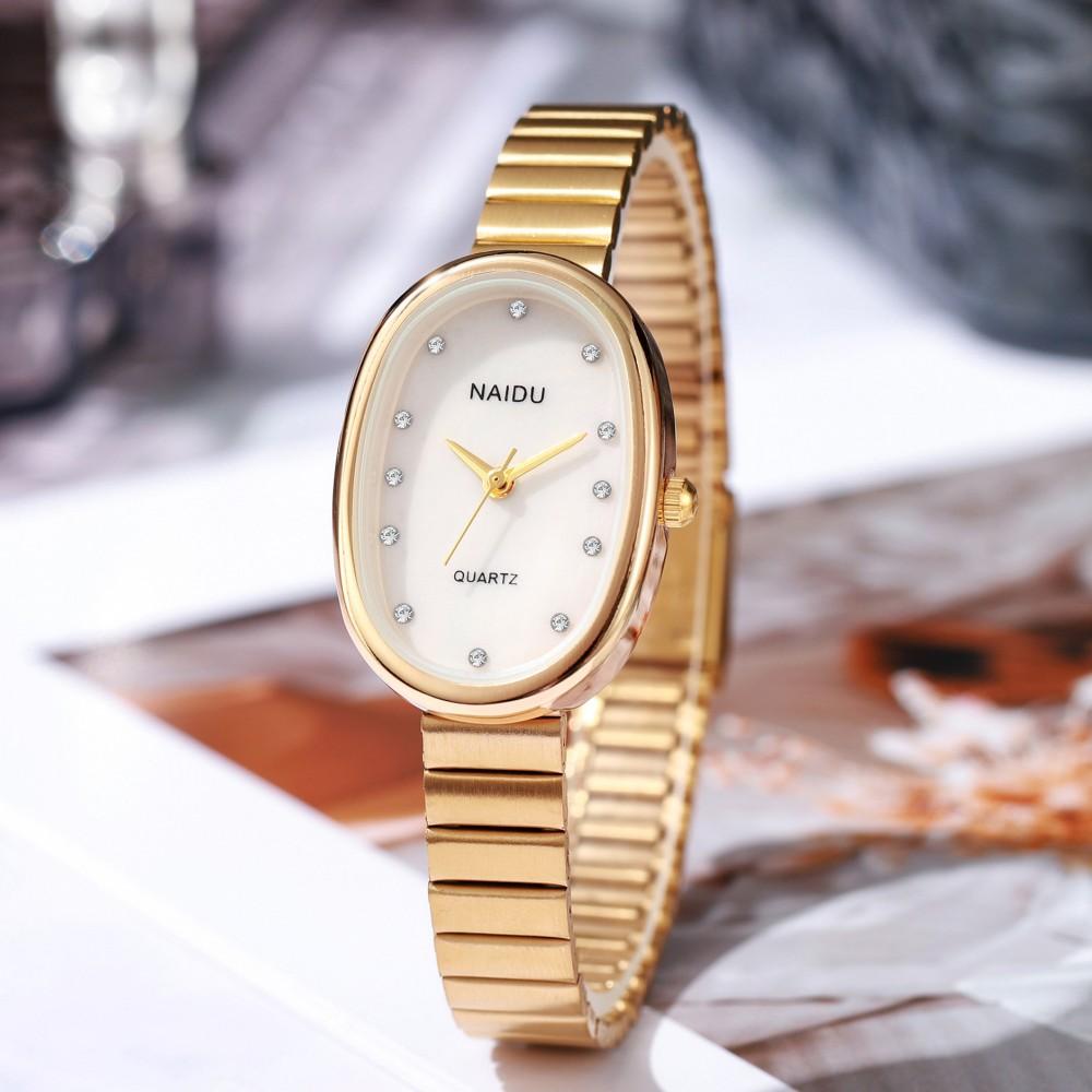 Minimalist Oval Quartz Watch Women Watch Fashion Steel Belt Quartz Casual Wristwatch Gifts Quartz Wristwatch