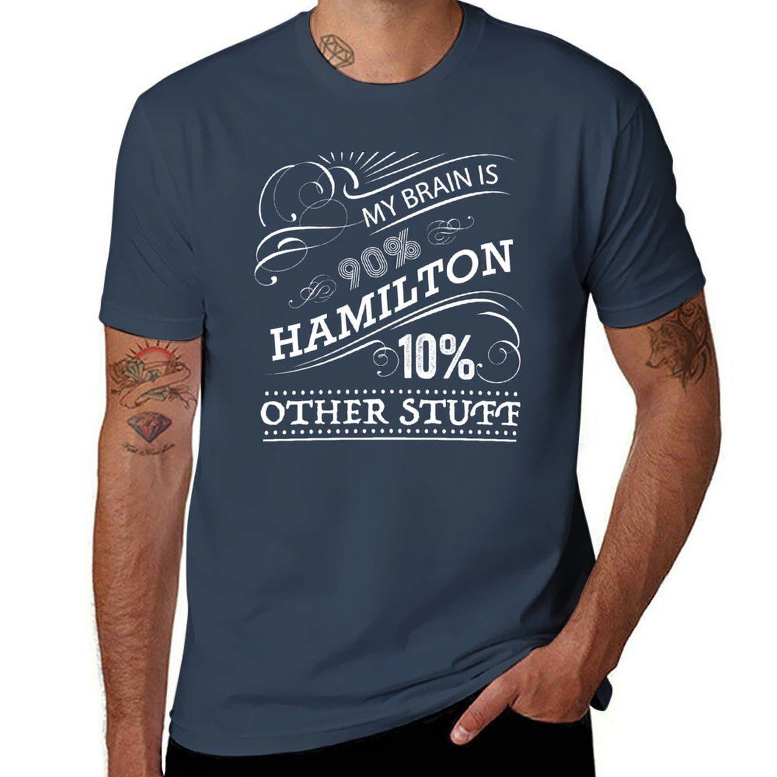 Мой мозг на 90% состоит из винтажной футболки Hamilton из бродвейского мюзикла Hamilton - Подарочная футболка Aaron Burr Alexander Hamilton S