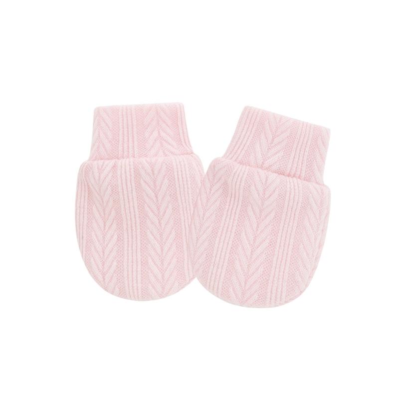 Elastic Cuffs Baby Mittens Prevent Face Scratching Soft Cotton Gloves For 0-1 Month Infants Breathable Hand Covers