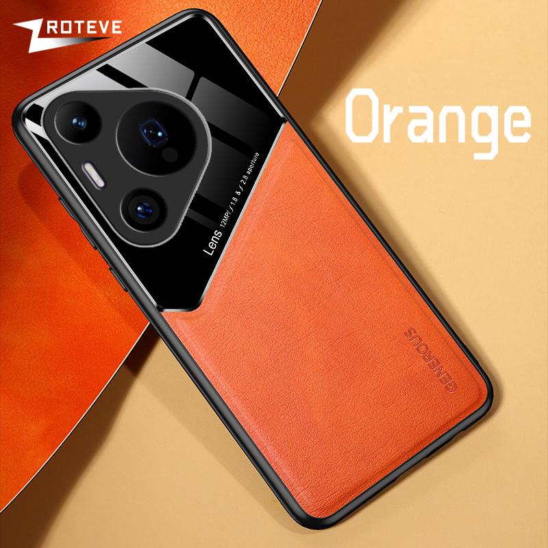 For Pura70 Pro Case Zroteve PU Leather Car Magnetic Hard PC Cover For Huawei Pura 70 P70 Ultra P60 P60Pro P70Pro Phone Cases