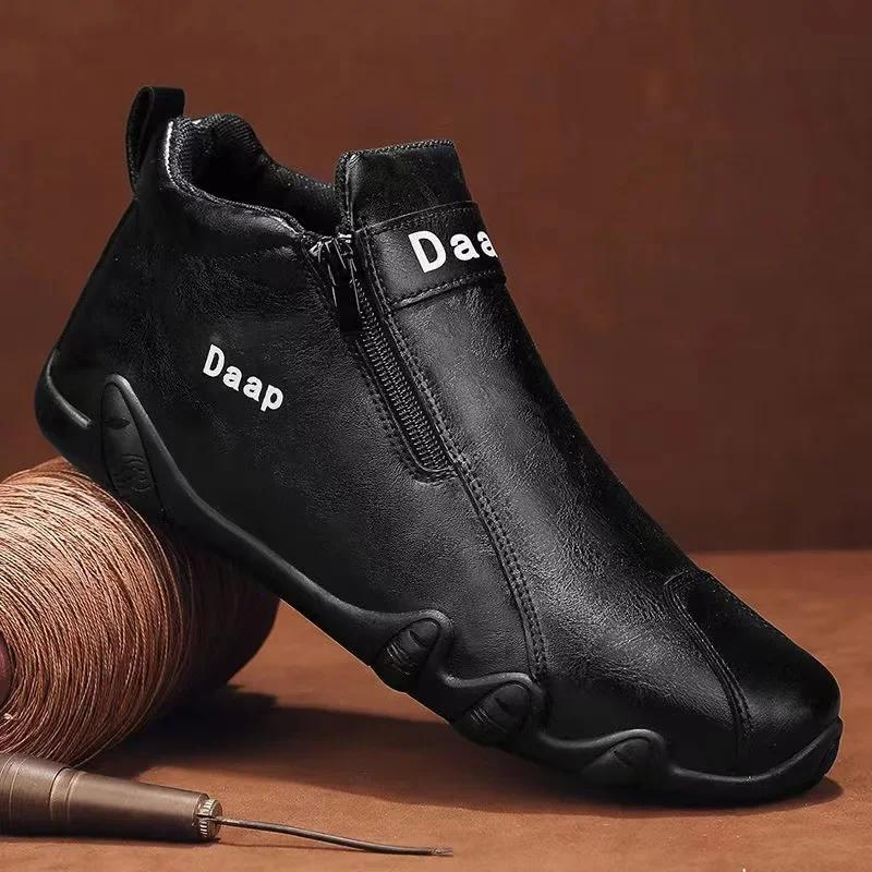 Fashion New trendy Men's boots Outdoor Non Slip Vulcanized Shoes Fashion Comfortable Men footwear Casual High Top Sneakers Zapatos Homme