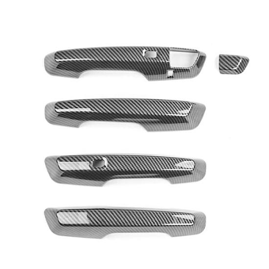 

Carbon Fiber Car Exterior Door Handles Trim Cover Car Decorative Strips For Chevrolet Equinox 2025 2026 LHD LHD For Carbon
