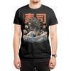 Ukiyoe Sushi Dragon TShirt 100 Cotton ONeck Summer Short Sleeve Casual Mens Tshirt Size S3XL