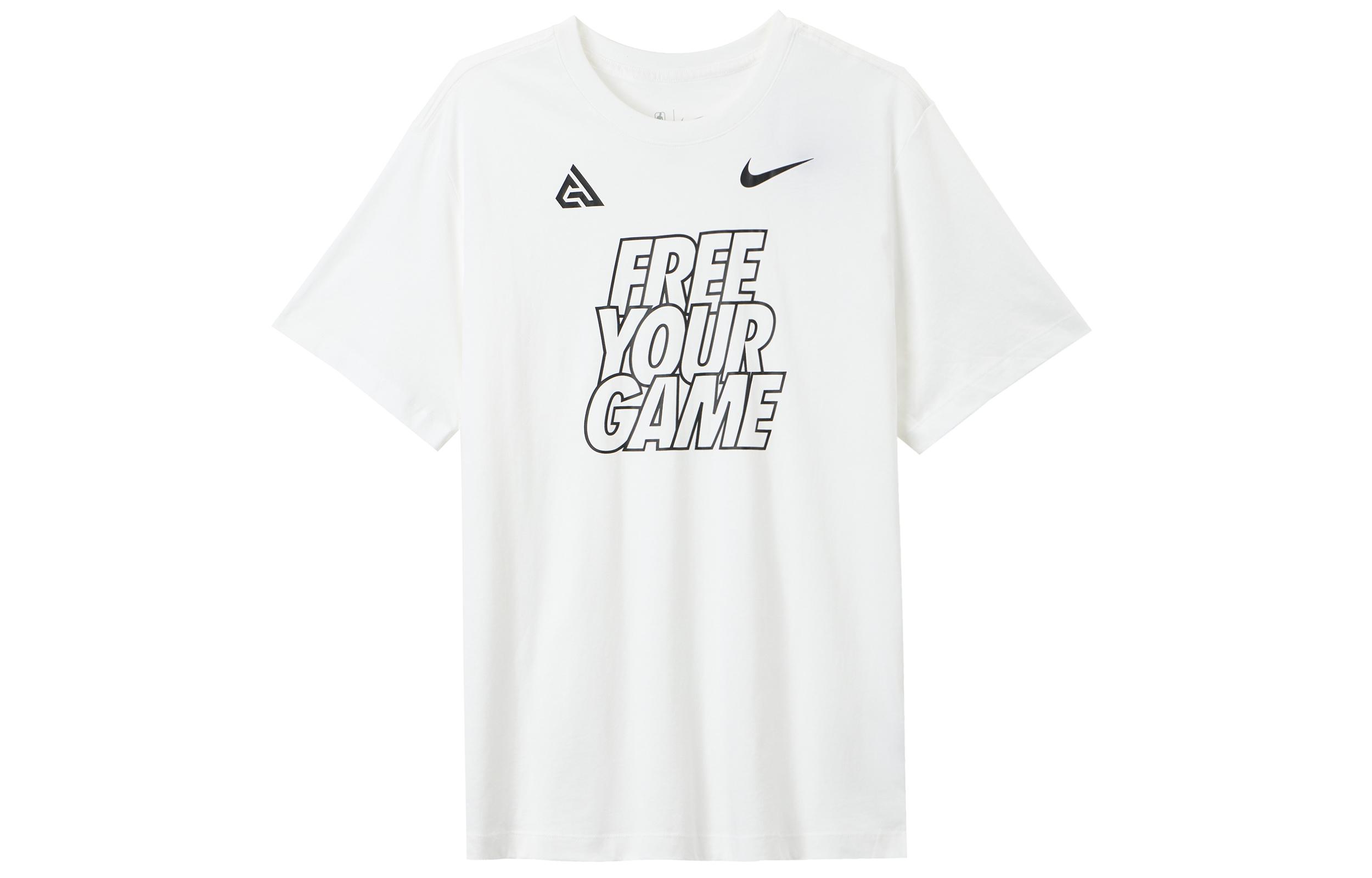 

Nike T Shirts Men s White Crew Neck Moderate Straight Fit HF5469-100 L
