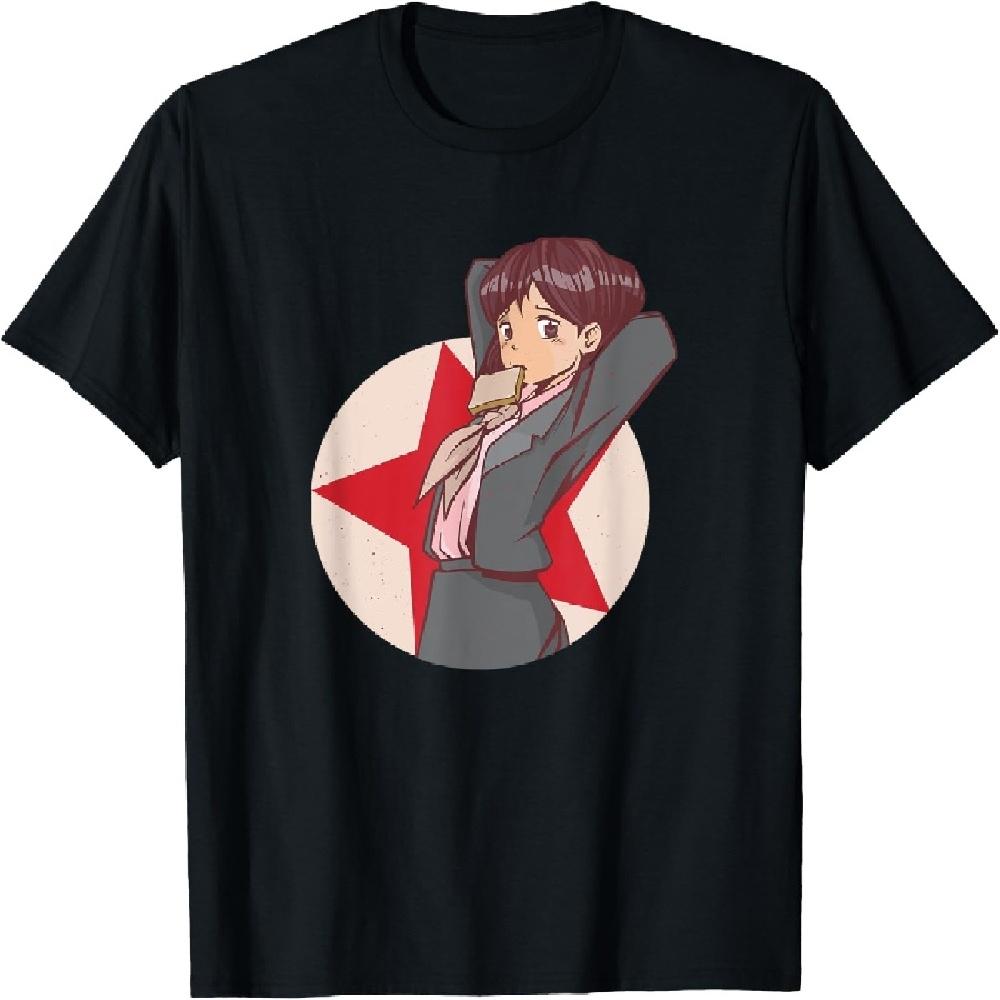 Крутая Ретро Аниме Девушка Социалист Коммунист Я Аниме Винтажная Футболка XXXXXL чёрный