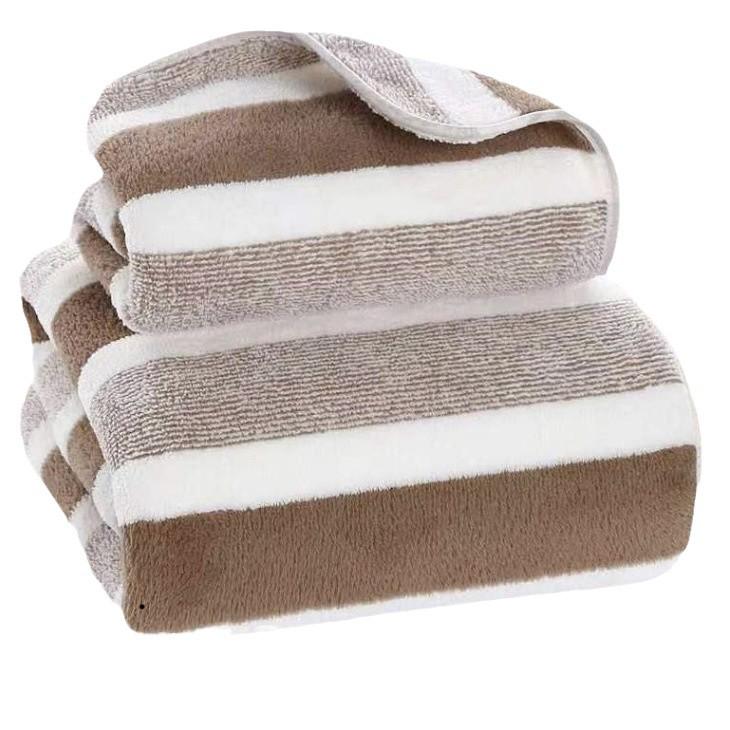 Coral Fleece Bath Towel Set for Men and Women
