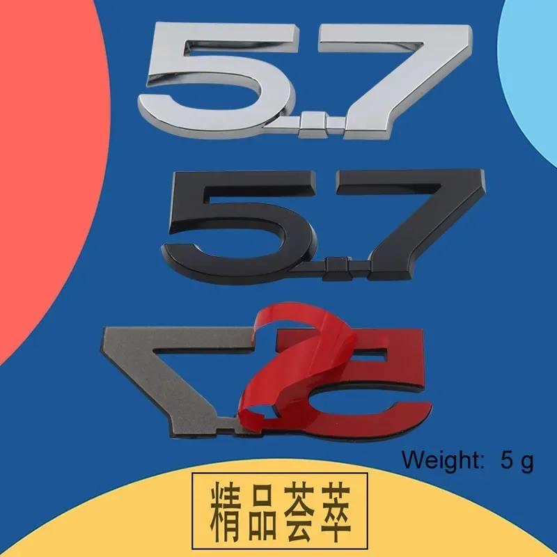 3D Premium 5.7 V6 V8 Car Engine Hood Fender Trunk Tail Rear Decal Emblem Badge Sticker for Prado