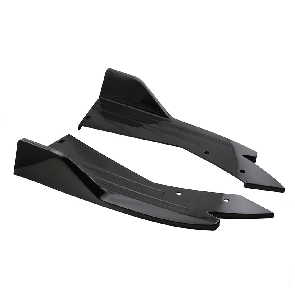 Rear Bumper Lip Splitter   Car Side  Fins Body Lip Spoiler Chin Skirt Protector, Black