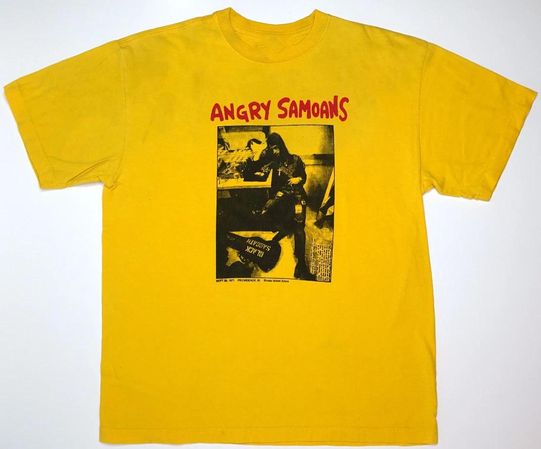 Vtg Angry Samoans Band Tour Concert Heavy Cotton Yellow All Size Shirt M376 M