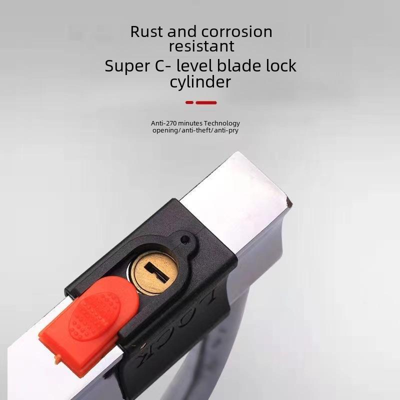 Waterproof U-Shaped Anti-Theft Electric Bike and Motorcycle Lock.