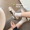 Lightning Hair~ 2025 Autumn New Soft Sister Cowhide Flat Casual Shoes Comfortable Internet Celebrity 4 Colors Moral Training Write Women