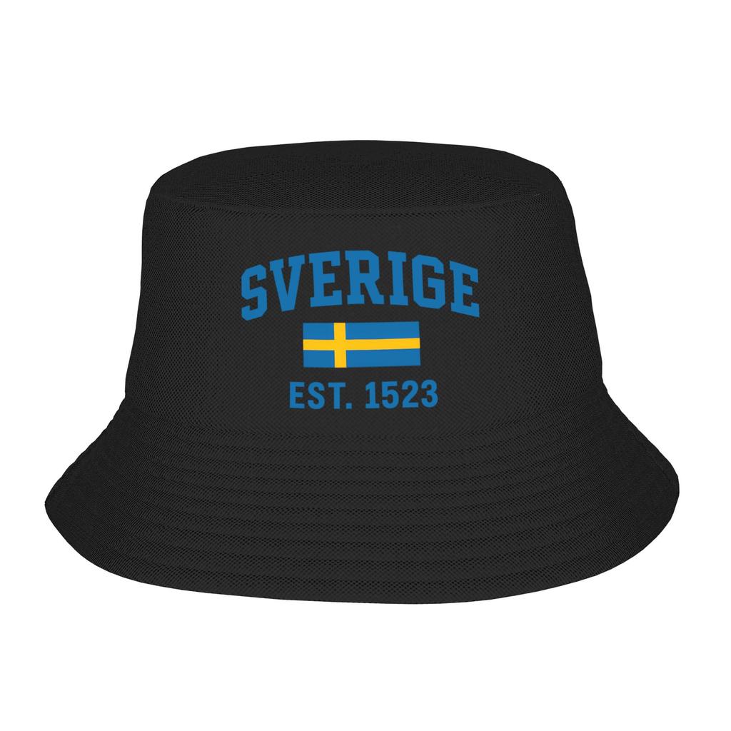 Sweden Flag Bucket Hat Unisex Women  Beach Sun Summer Fishing Cap