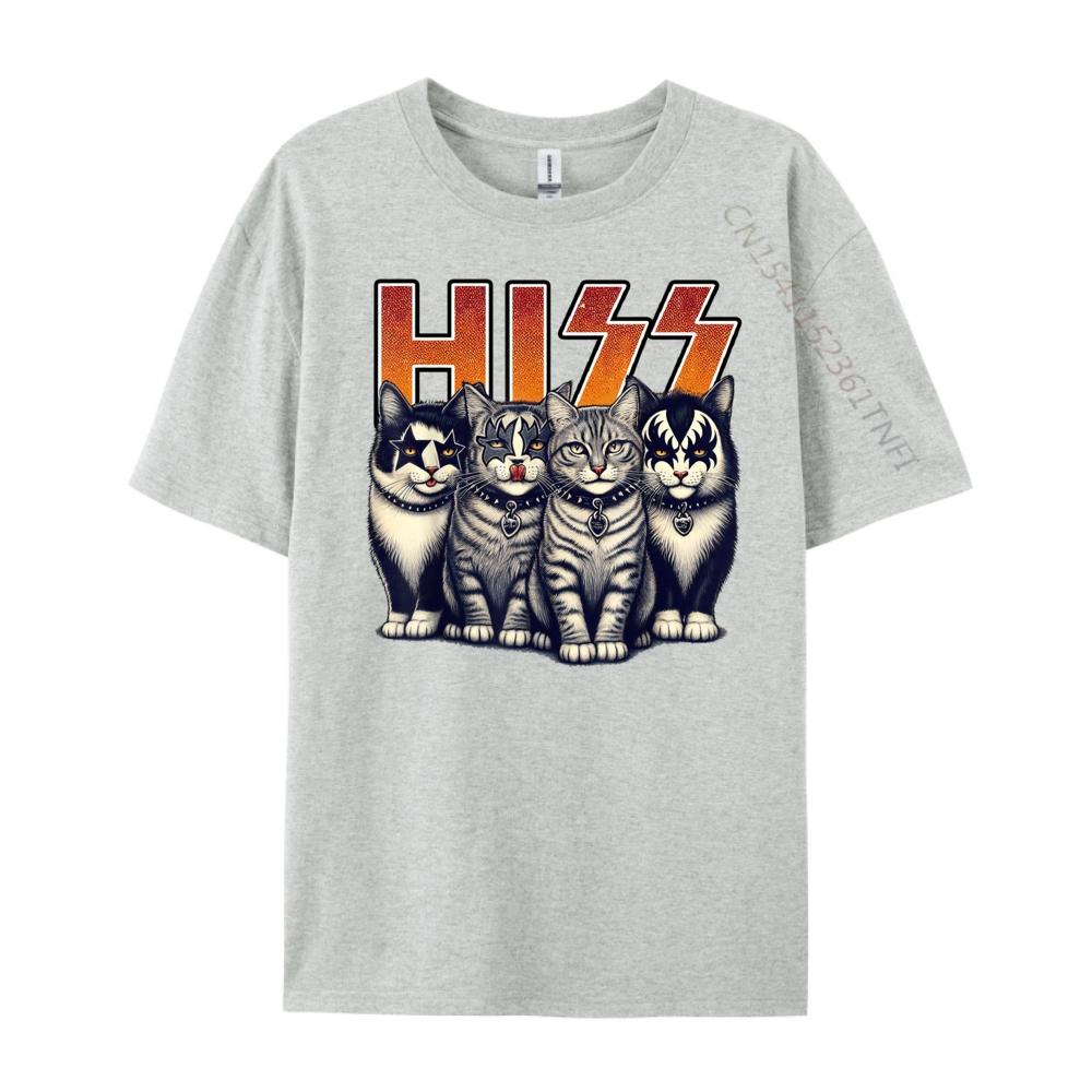 Hiss Funny Cats Kittens Rock Rockin Birthday Gifts Idea Clothing TShirt T Shirt for Men Valentines Day Gift TShirt
