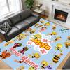 Crystal Velvet Rug Custom Name Text, Soft Non Slip Floor Mat Home DecorDie Biene Maja
