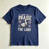Off To Praise The Lord Cute Goose Christian Casual Graphic Tshirt Cute Floral Christian Shirt Unisex Crewneck Cotton Short Sleeve