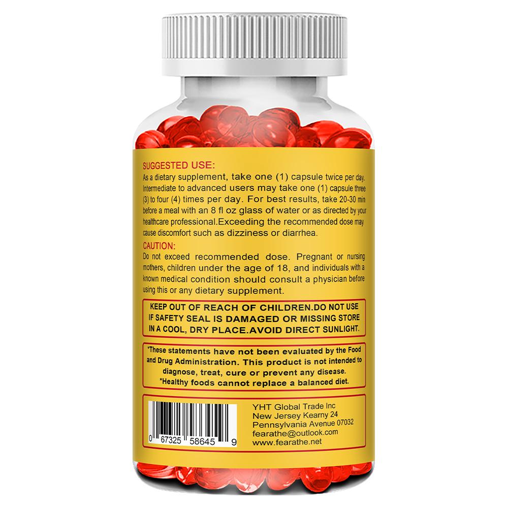 Fearathe Magnesium Glycinate 200mg Capsules - Supports Muscle Relaxation, Heart & Nerve Health