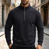 Men's Athletic Pullover Sweatshirt with Stand Collar, Lightweight Loose Fit Long Sleeve Casual Top for Spring and Fall
